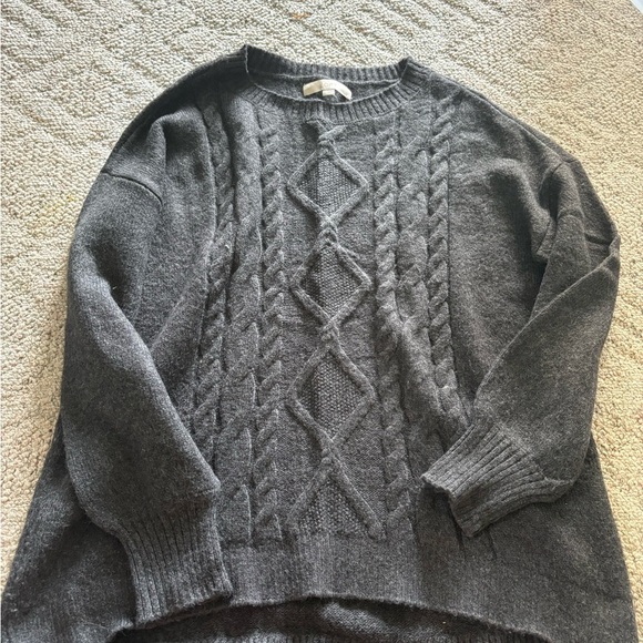 Gray Cable Knit Women's Sweater - Picture 1 of 3